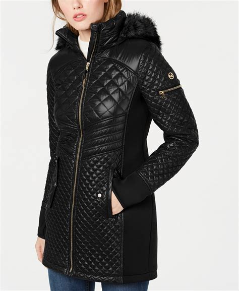 michael kors black jacket men|michael kors puffer jacket macy's.